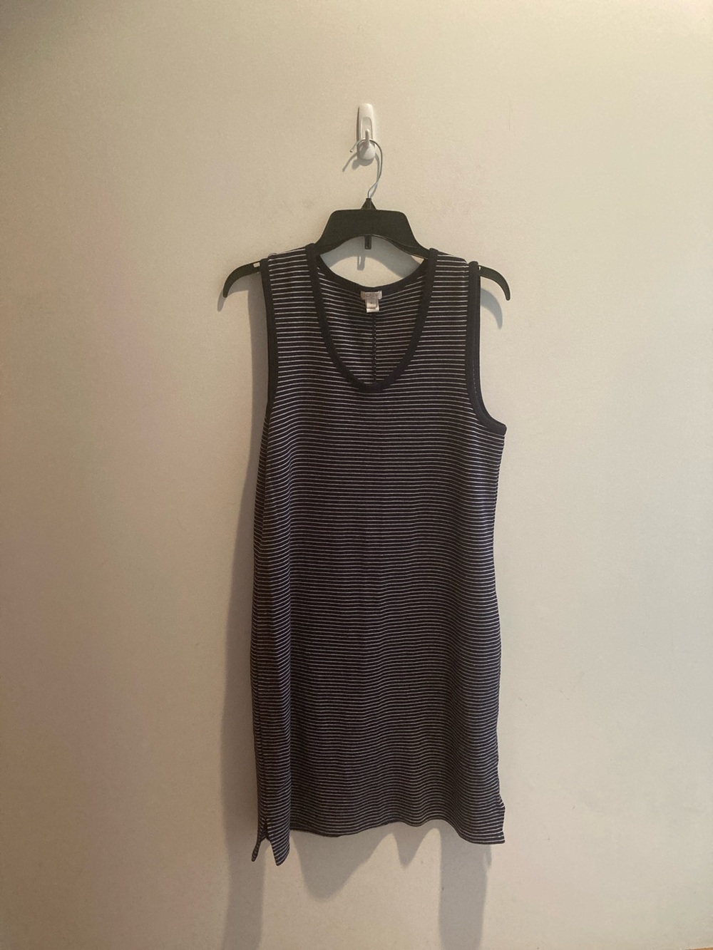 J. Crew Navy and White Striped Tank dress